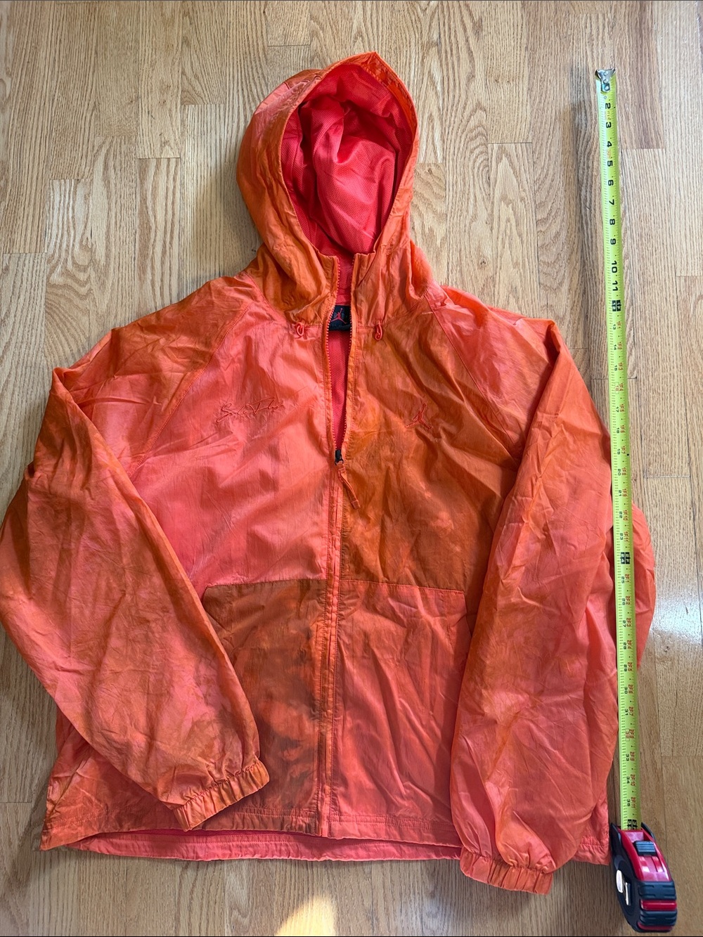 Jordan Kids Orange Hooded Rain Jacket